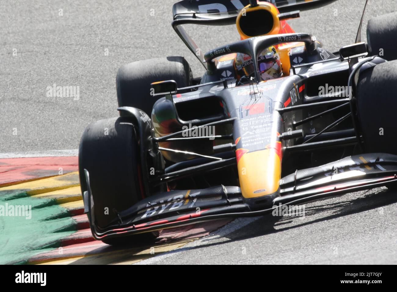 Spa, Belgien. 28. August 2022. SPA-FRANCORCHAMPS, Belgien. , . #1, Max VERSTAPPEN, NDL, Oracle Red Bull Racing RB18 Honda, BELGISCHER Formel 1 Grand Prix in Spa-Francorchamps 2022, FIA F1 Weltmeisterschaft - Formel 1, gebührenpflichtige Abbildung, Copyright © ATP images/ Arthur THILL (THILL Arthur/ATP/SPP) Kredit: SPP Sport Pressefoto. /Alamy Live-Nachrichten Kredit: SPP Sport Press Foto. /Alamy Live News Stockfoto