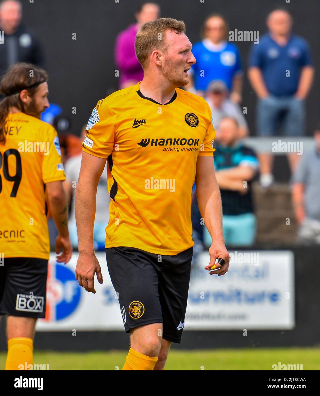 Carrick Rangers vs Linfield, Danske Bank Premiership, Loughview Leisure Arena Carrickfergus, Sonntag, 28.. August 2022. Stockfoto