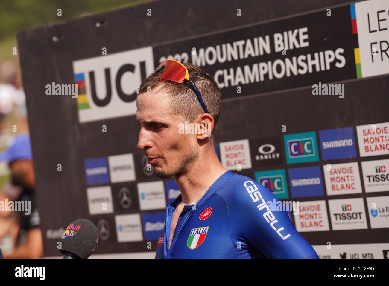 BRAIDOT Luca bei der UCI MountainbikeWeltmeisterschaft in Les bekommt