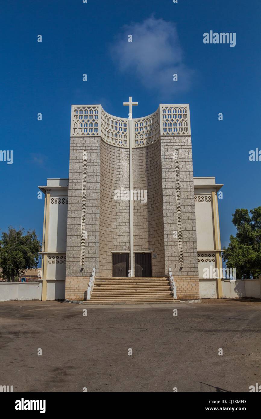 Kathedrale unserer Lieben Frau vom Guten Hirten in Dschibuti, der Hauptstadt von Dschibuti. Stockfoto