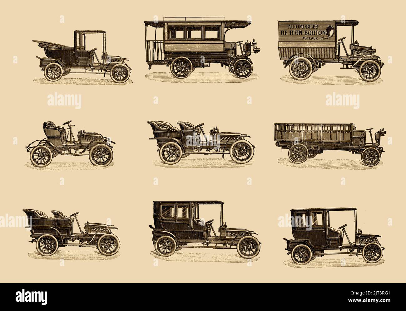 Vektor-Illustration von Satz von Oldtimern Stock Vektor