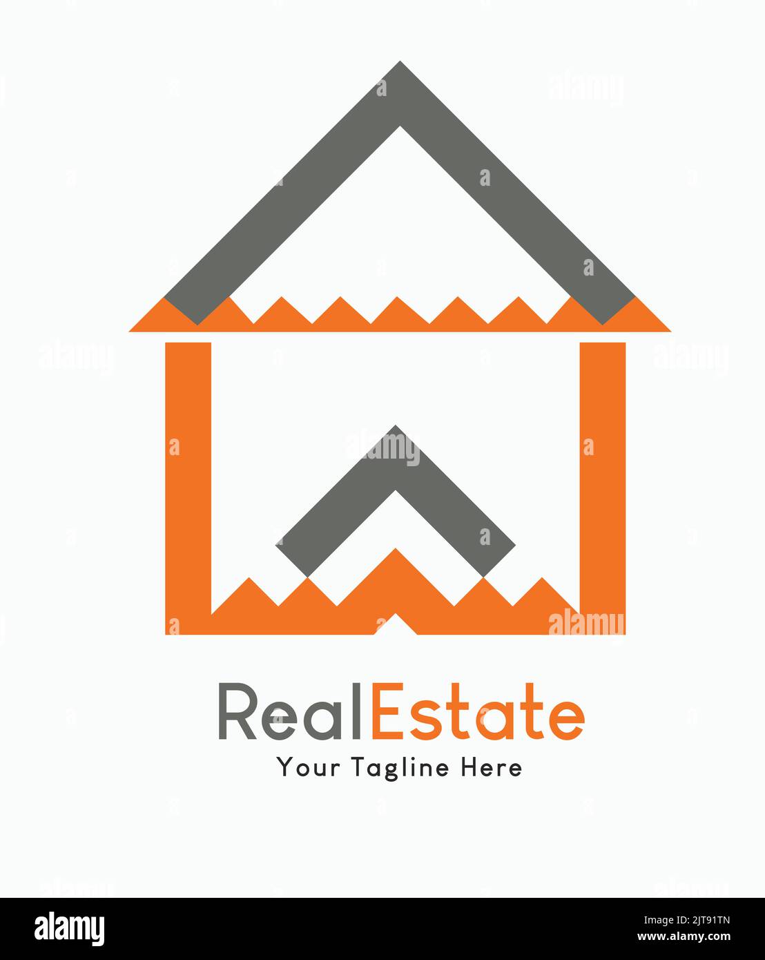 Immobilien Logo Bau Logo Haus Logo Startseite Logo Vektor-Design Stock Vektor