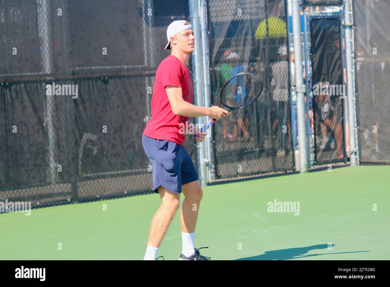 Kanadisches Denis Shapovalov Training bei den National Bank Open in Montreal, Quebec. 6. August 2022. Stockfoto