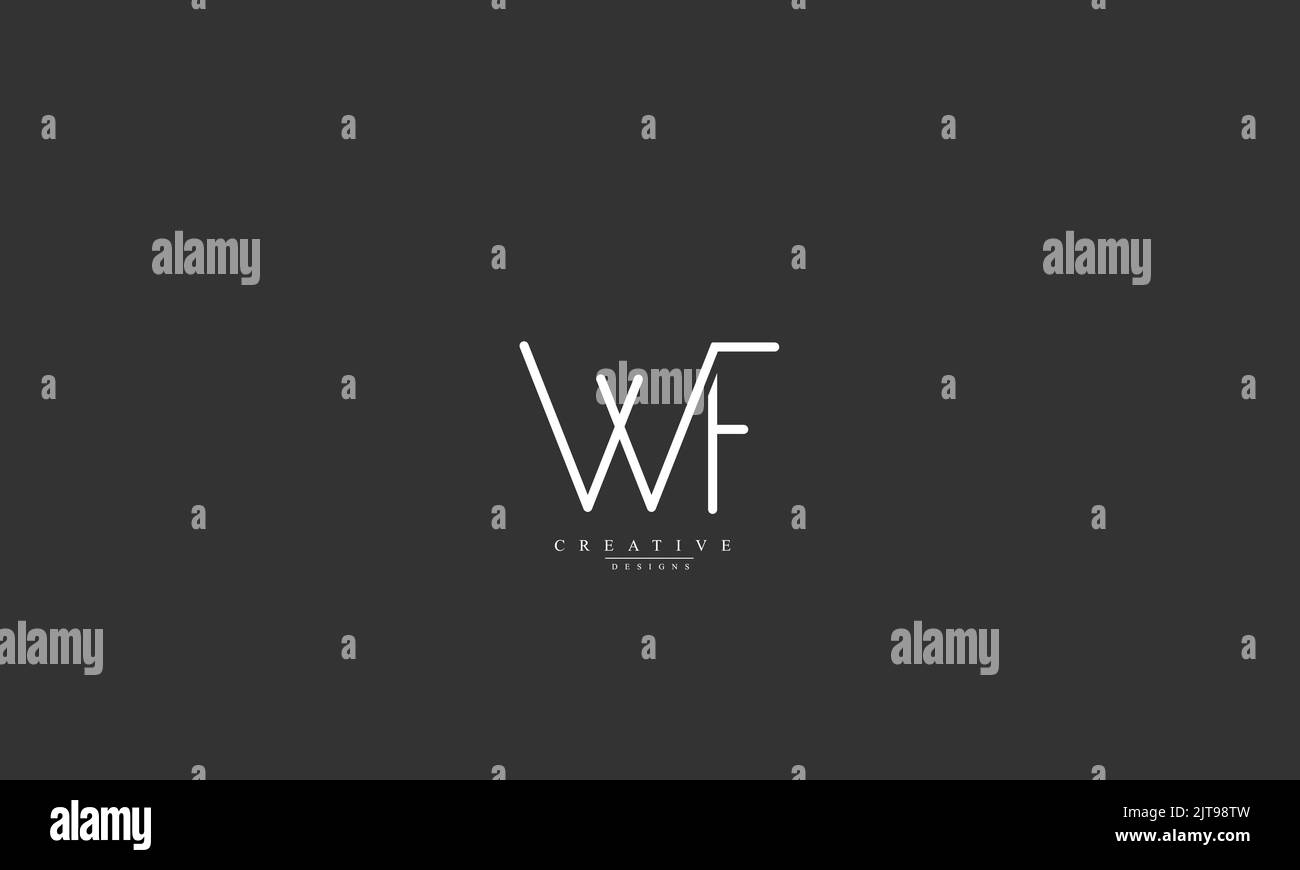 Alphabet Buchstaben Initialen Monogramm Logo WF F W WF Stock Vektor