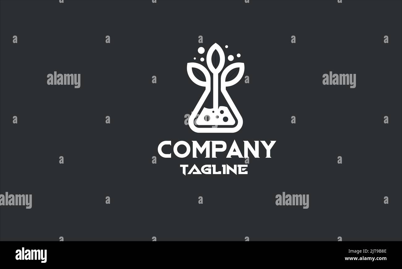 Vorlage für minimales grünes LAB-Logo Stock Vektor