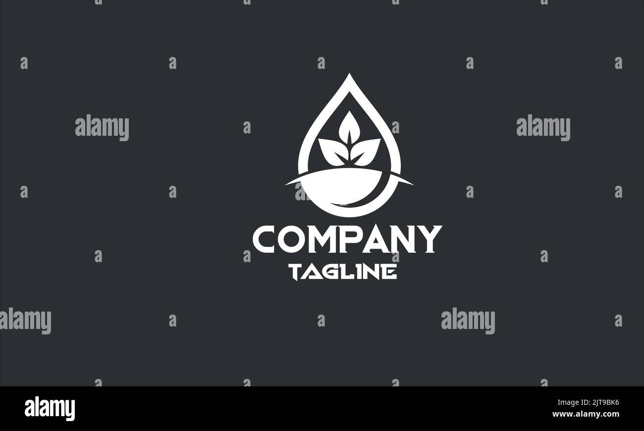 Logo-Vorlage für minimale Hydro Seeding-Logos Stock Vektor
