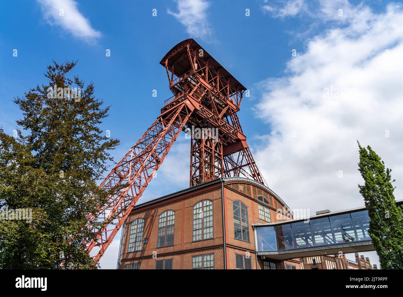 Förderturm der ehemaligen Schachanlage Rheinpreußen IV in Moers, Nordrhein-Westfalen, Deutschland, Europa | Drehturm der Schachtanlage Rheinpreußen IV C Stockfoto