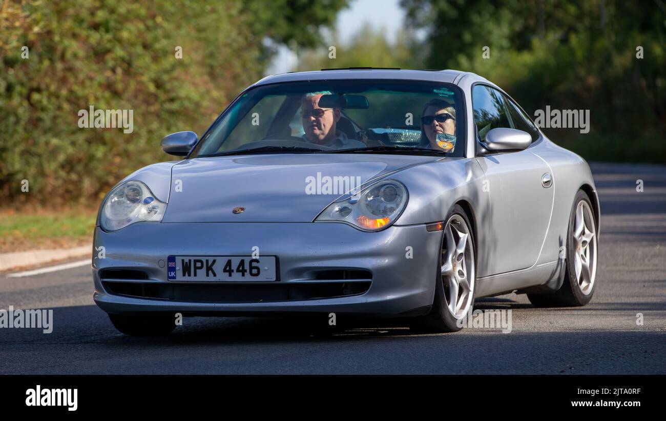 2002 3600cc Silber Porsche 911 Stockfoto