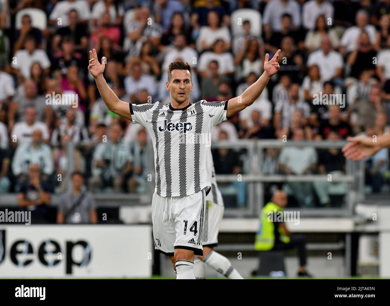 Arkadiusz Milik von Juventus FC zeigt sich während des Spiels der Serie