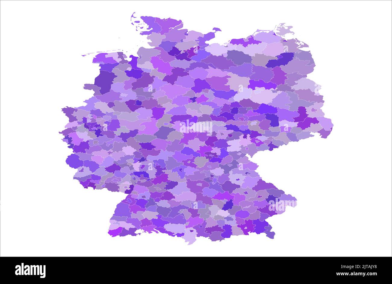 Deutschland Administrative Area Vektor Karte Illustration , deutschland Karte , Stock Vektor