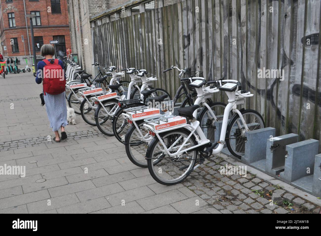 Kopenhagen /Dänemark/29. August 2022/verschiedene Compnaies Elektrofahrräder in der dänischen Hauptstadt. (Foto..Francis Joseph Dean/Dean Picturs. Stockfoto