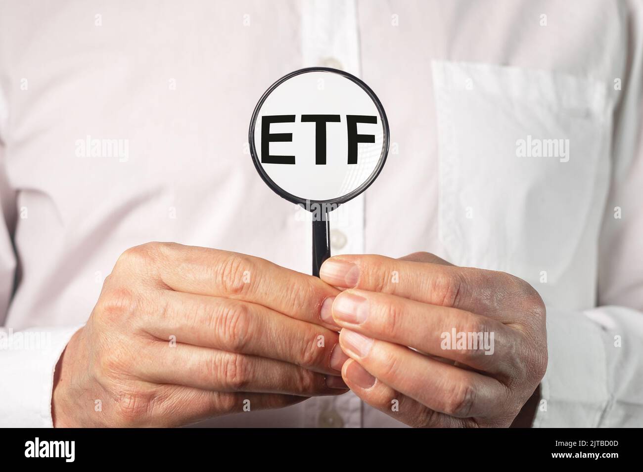 ETF-Analyse, Aktienanlagekonzept. Hochwertige Fotos Stockfoto