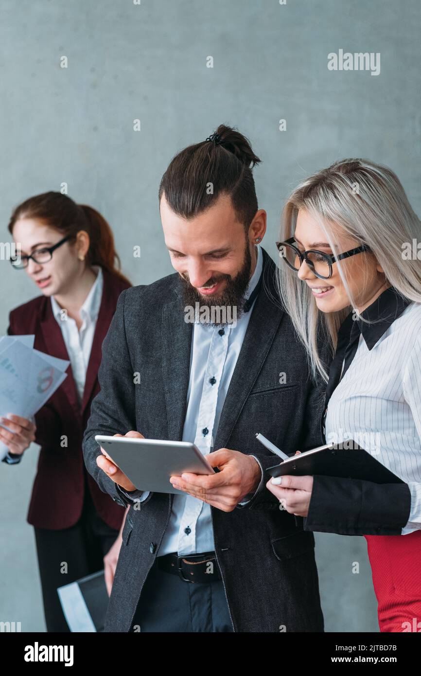 Feedback Review Business Development Teamleiter Stockfoto
