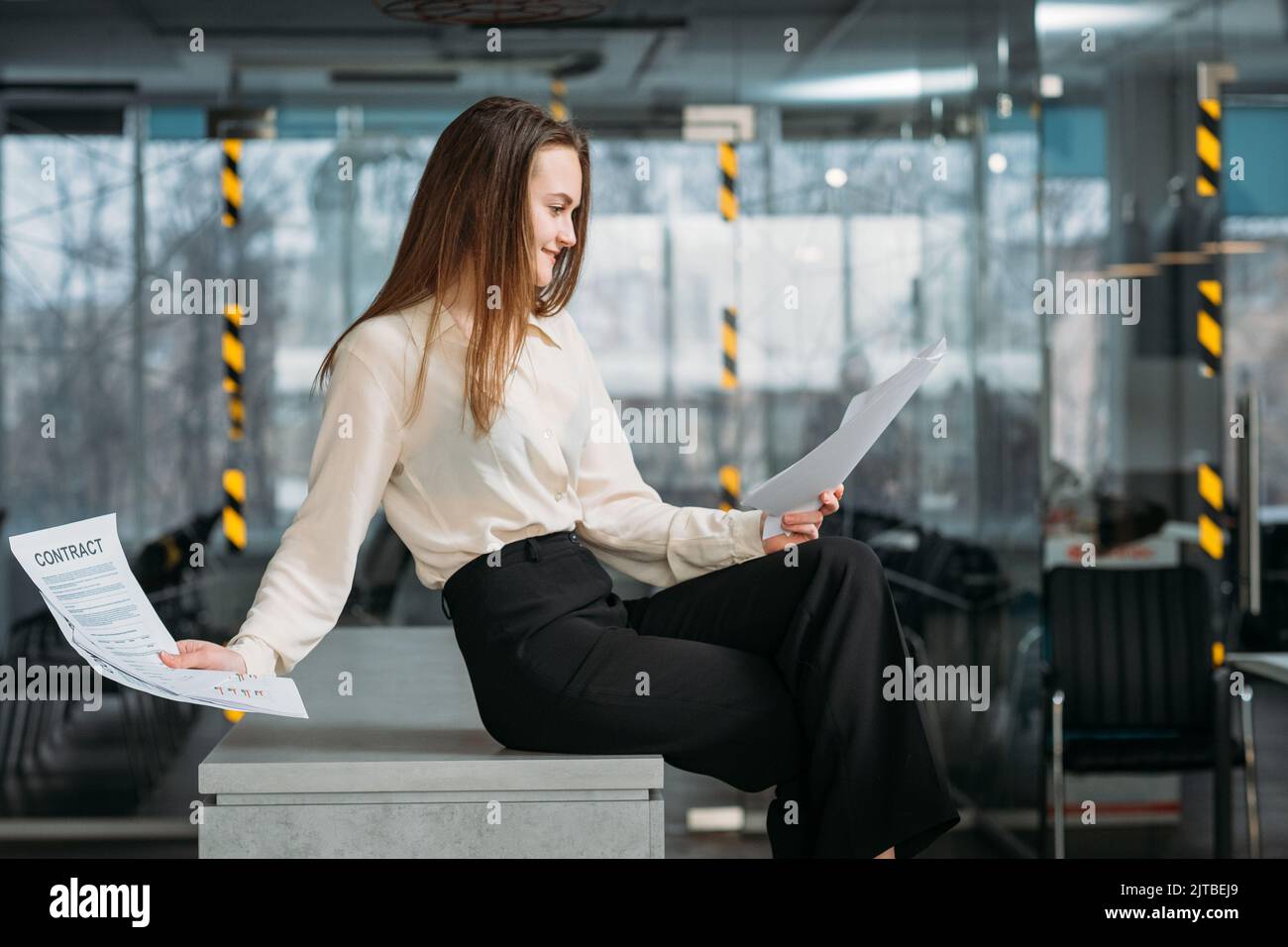Erfolgreiche Verhandlung Corporate Lawyer Vertrag Stockfoto