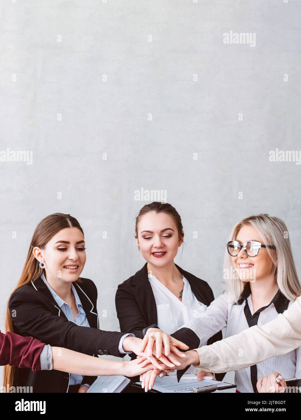 Einheit weibliche Macht Business Solidarität Unterstützung Stockfoto