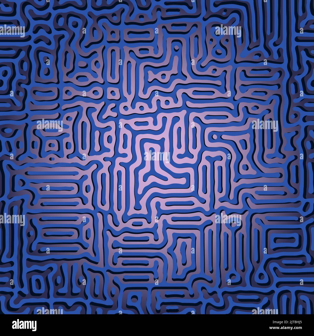 Nahtloses Vektormuster. Abstrakt organisch stilvolle Textur mit glatten natürlichen Labyrinth. Sich wiederholende Korallen und Gehirn bilden kachelbaren Hintergrund. Stock Vektor