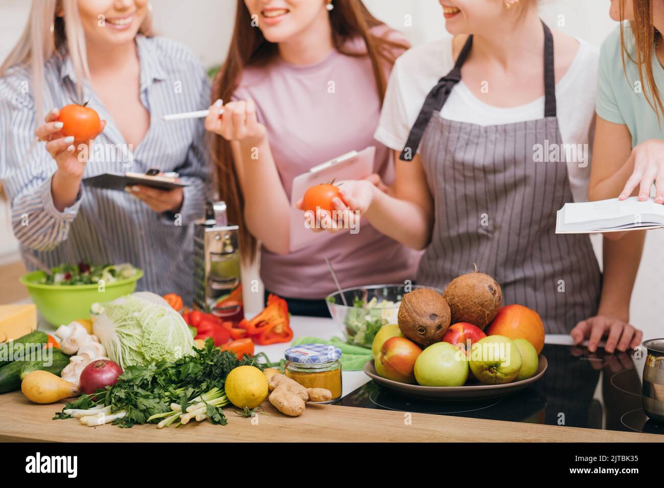 Kulinarischer Kurs Ernährung Bildung gesunde Ernährung Rezept Stockfoto