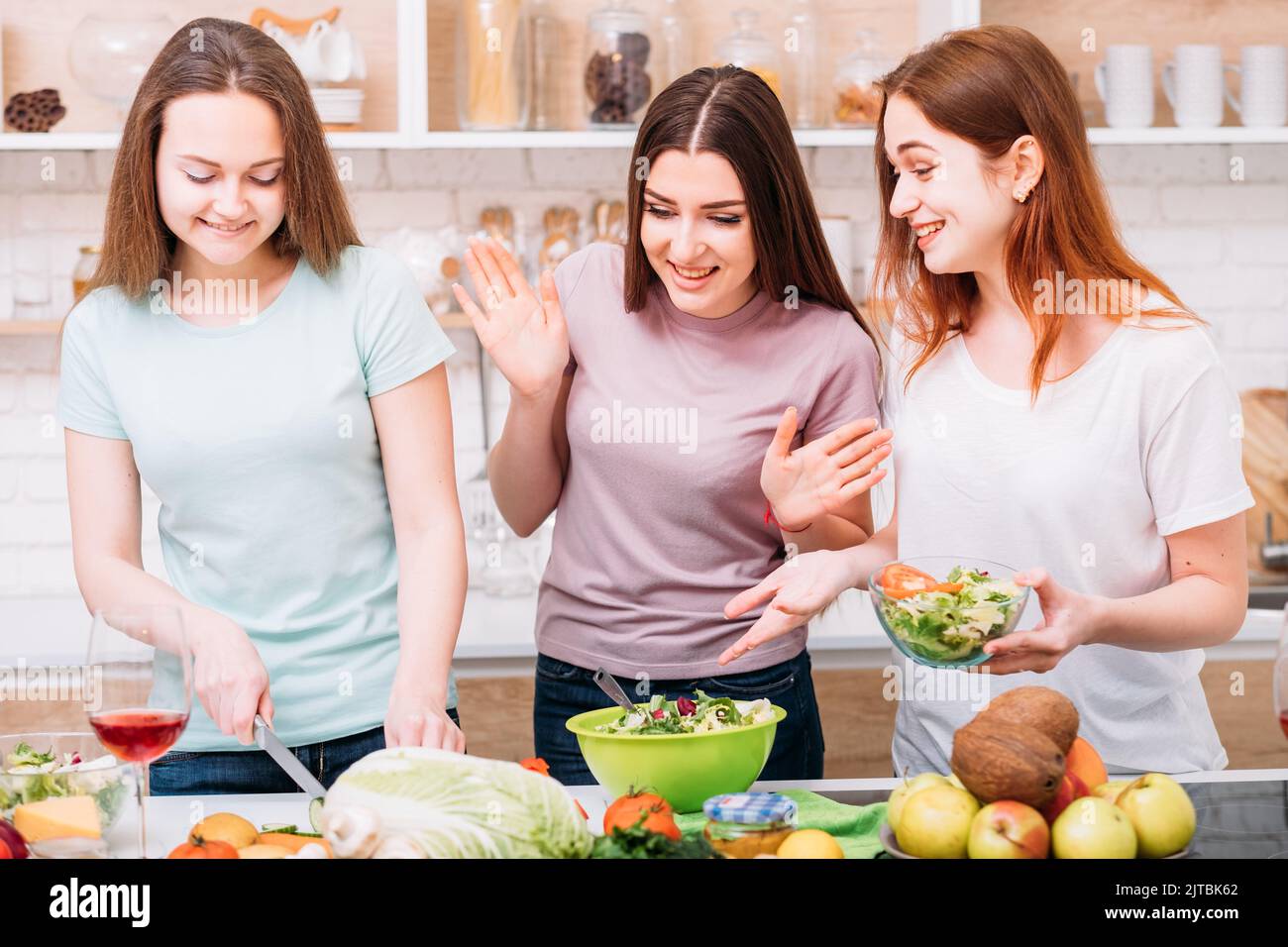 Gesunde Ernährung ausgewogene Ernährung grüne Bio-Lebensmittel Stockfoto