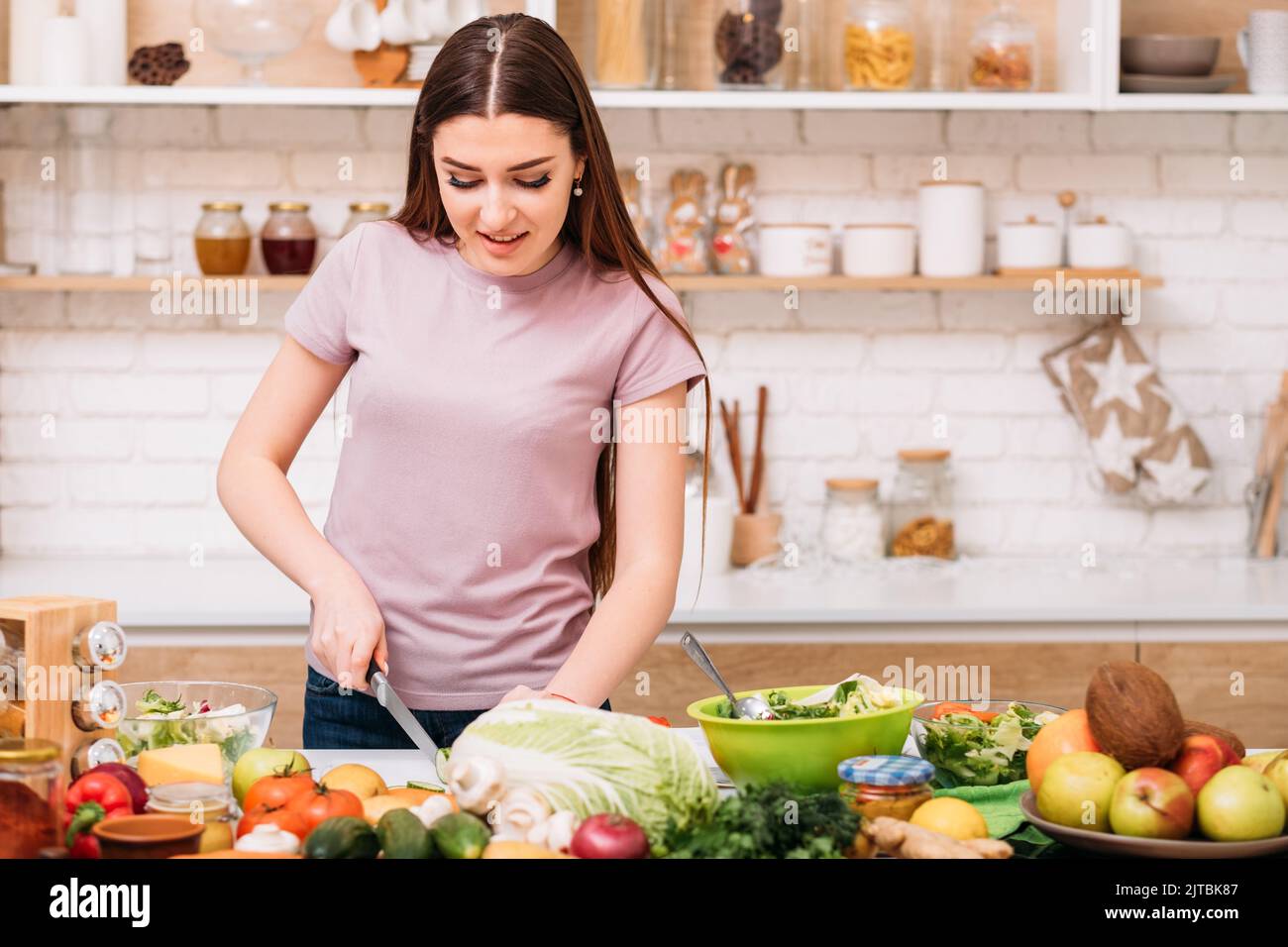 Gesunde Lebensweise Bio-Abendessen Rezept Lebensmittel passen Stockfoto