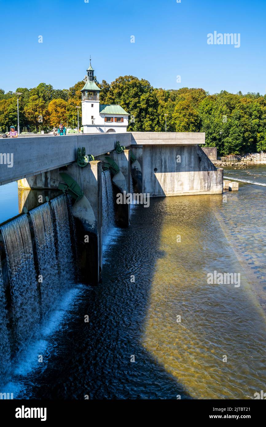 Wehr in Augsburg, Welterbe, Bayern, Deutschland Stockfoto
