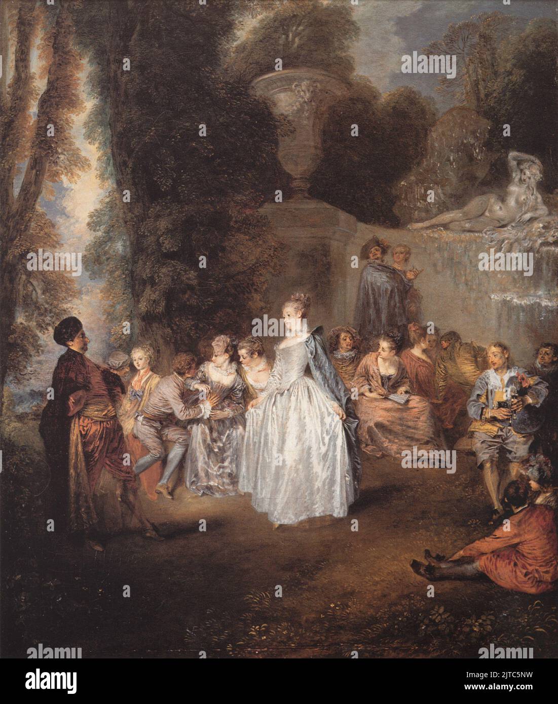 Fêtes Vénitiennes, c. 1718–1719, Gemälde von Jean-Antoine Watteau Stockfoto