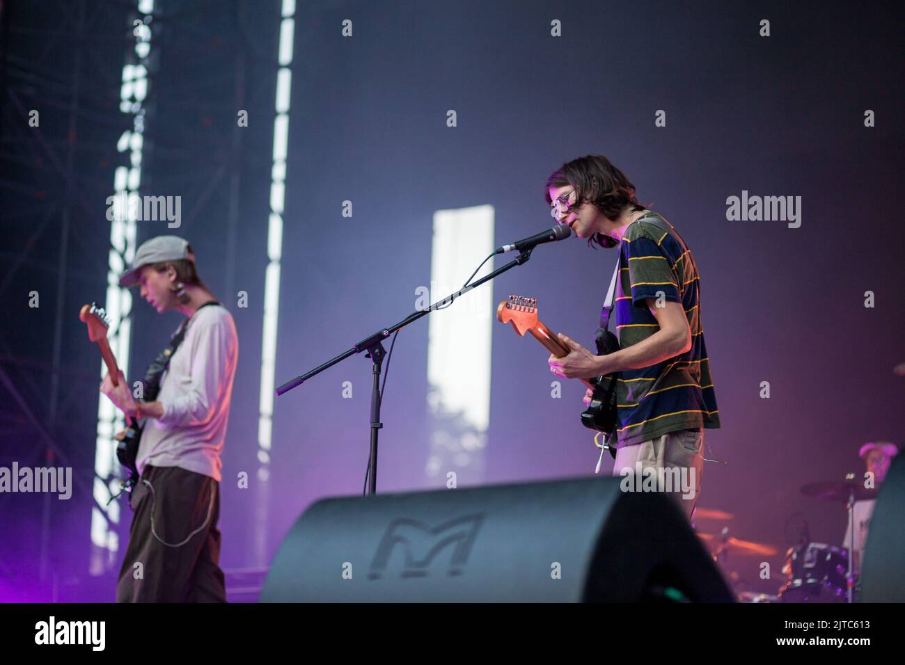 Die amerikanische Band DIIV spielt live auf dem heutigen Festival in Turin Stockfoto