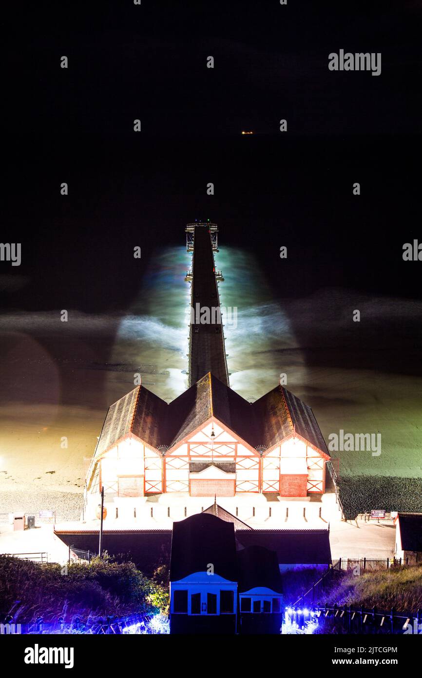 Blick auf den Pier in Saltburn by the Sea, Cleveland Stockfoto