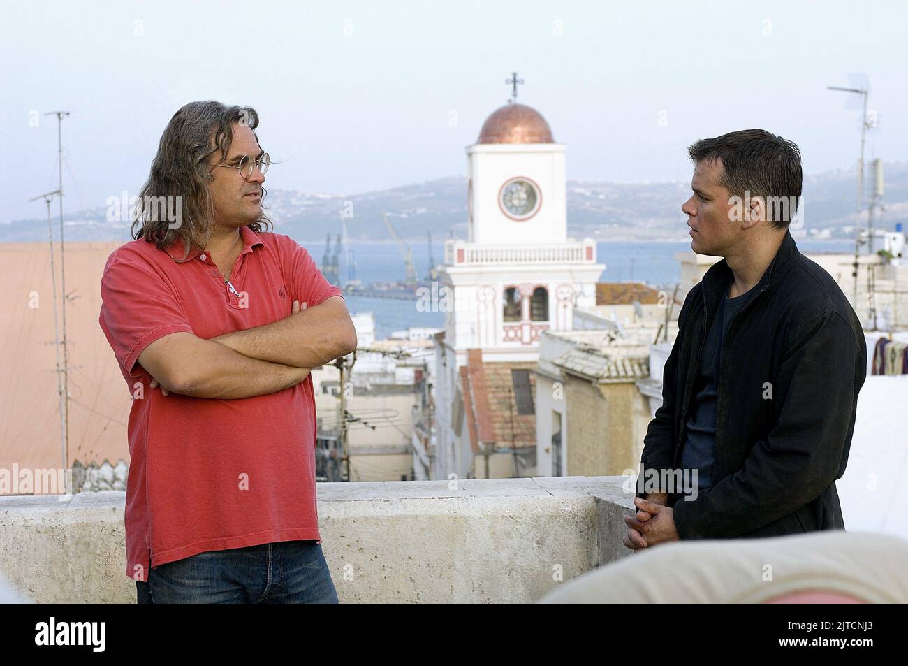 PAUL GREENGRASS, MATT DAMON, DAS BOURNE ULTIMATUM, 2007 Stockfoto