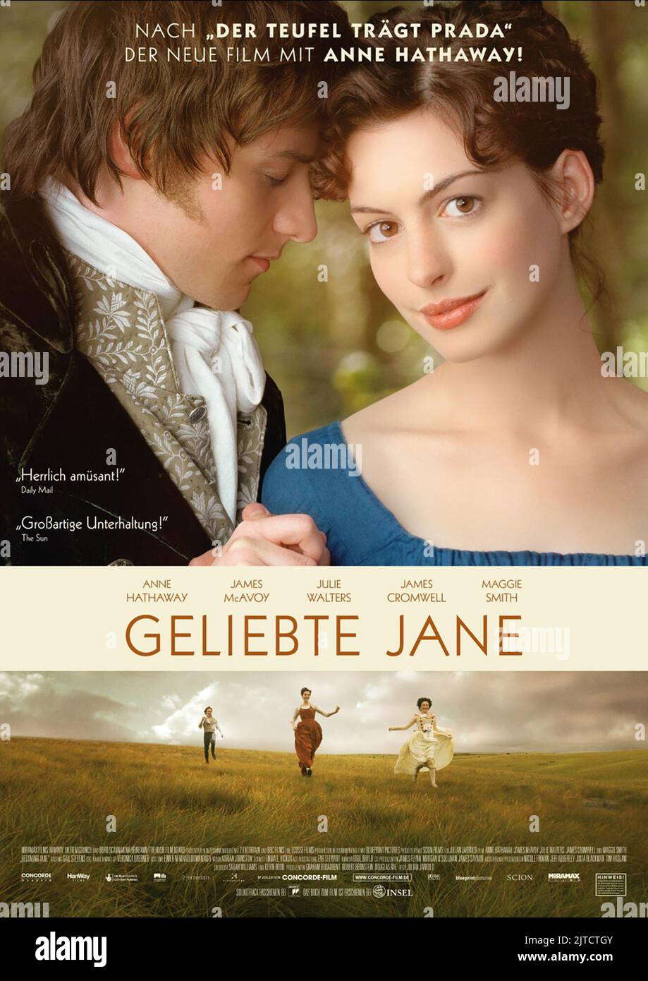 JAMES MCAVOY, ANNE HATHAWAY, BECOMING JANE, 2007 Stockfoto