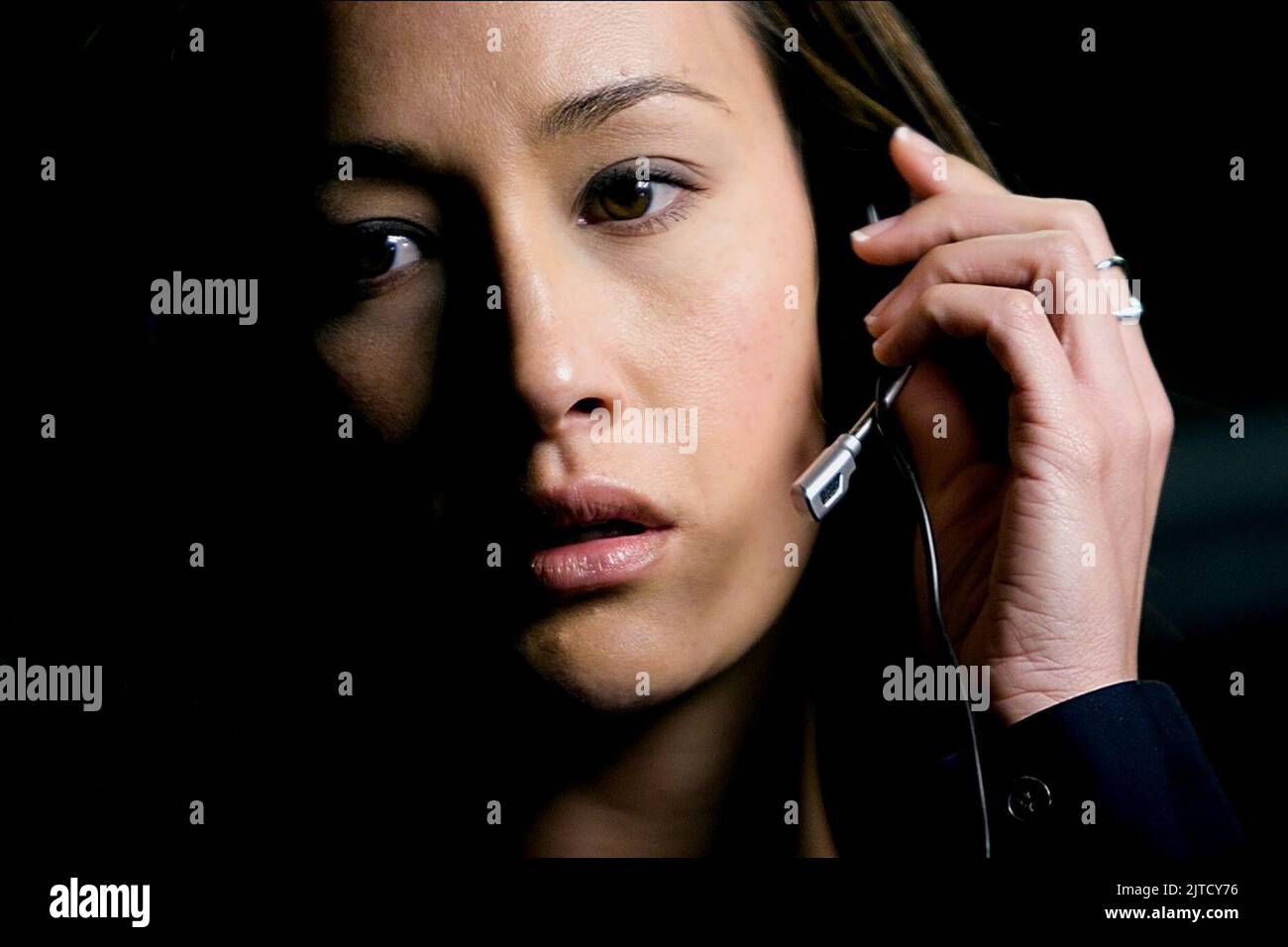 MAGGIE Q, LEBE FREI ODER STIRB HART, 2007 Stockfoto