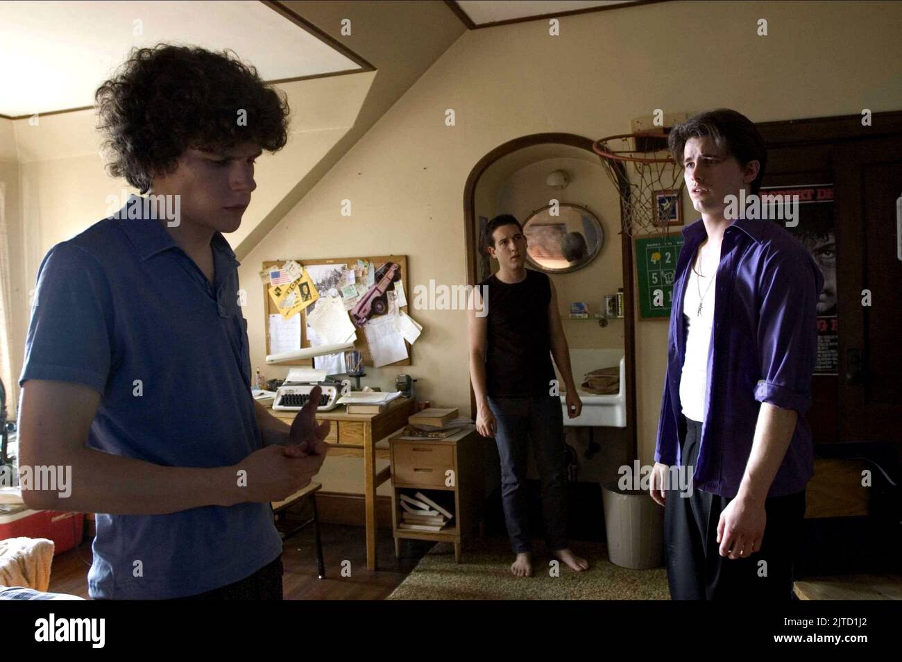 JESSE EISENBERG, CHRIS MARQUETTE, Jason Ritter, DER BILDUNG VON CHARLIE BANKEN, 2007 Stockfoto