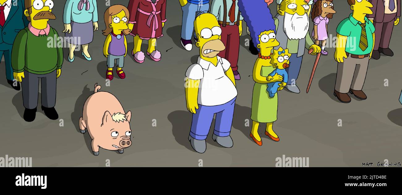 FLANDERS,SIMPSON,SIMPSON,SIMPSON, THE SIMPSONS FILM, 2007 Stockfoto
