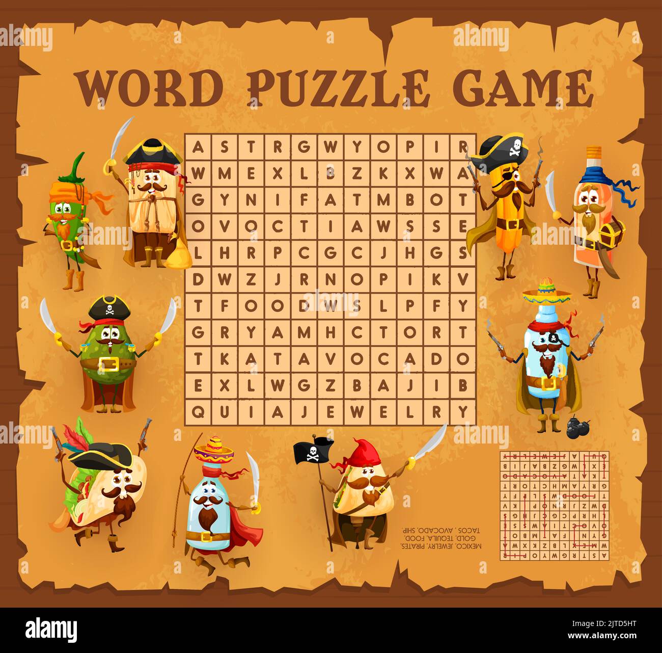 Cartoon mexikanische Lebensmittel Piraten und korsaren Figuren ... Cartoon mexikanische Lebensmittel Piraten und korsaren Figuren ...