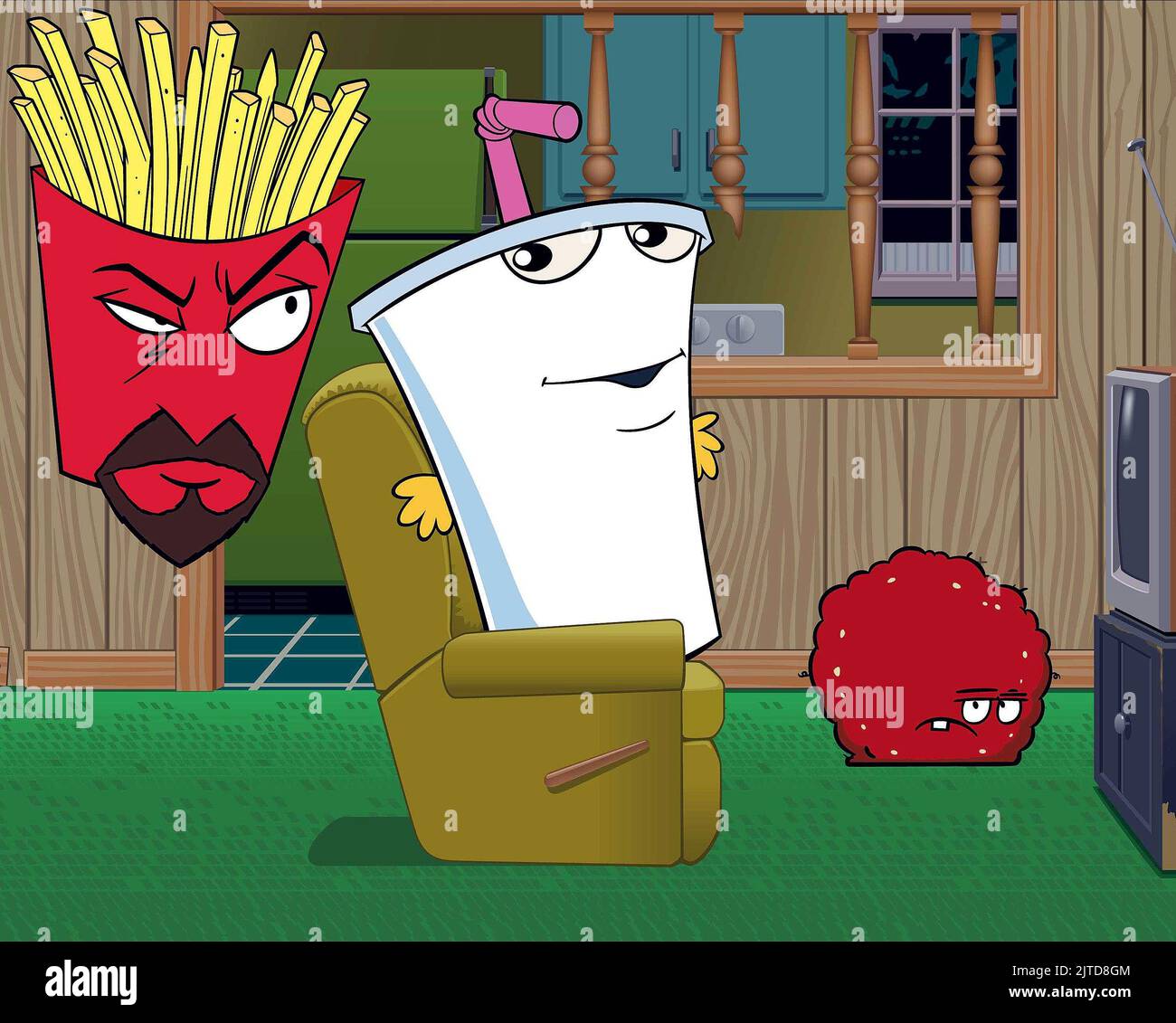 FRYLOCK, Schütteln, MEATWAD, Aqua Teen Hunger Force COLON MOVIE FILM für Theater, 2007 Stockfoto