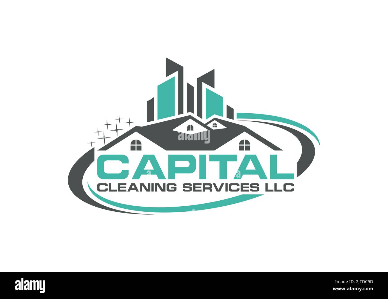 Capital Cleaning Services Logo Cleaning Company Logo Stock Vektor