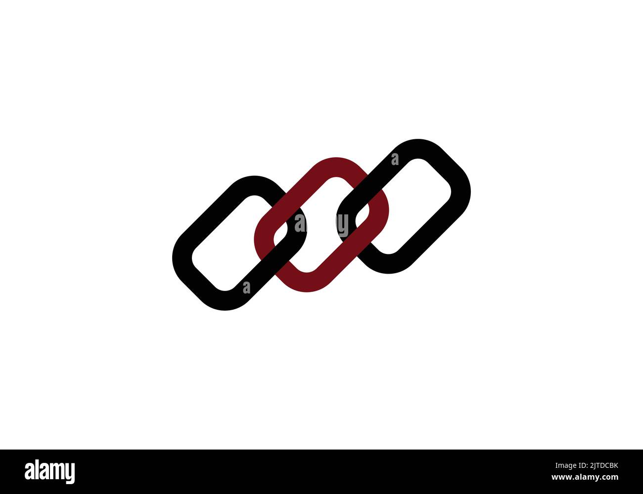 Vorlage Für Das Design Von Chain Link-Hyperlink-Logos Stock Vektor