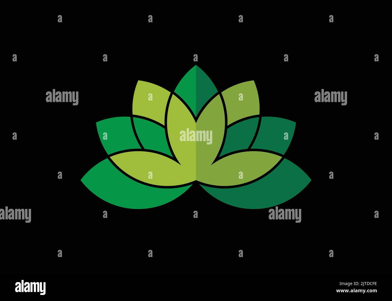 Florale Öko Blätter Symbol Logo Design Bio Vegane Blätter Stock Vektor