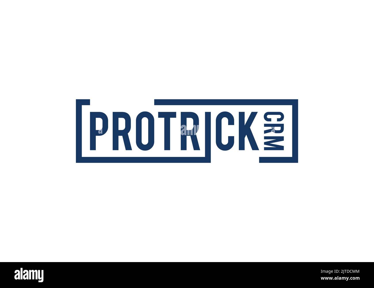 Pro Trick CRM Logo Design-Vorlage Stock Vektor