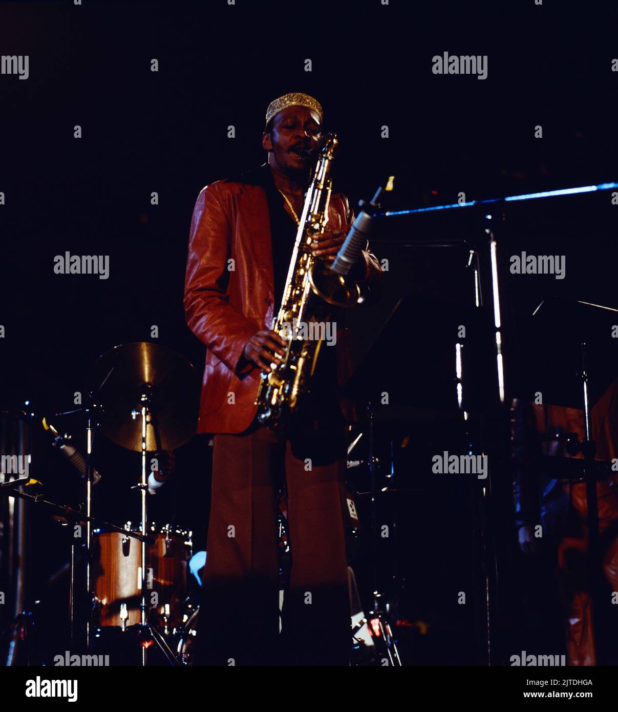 Jazz Fest Berlin, Philharmonie, Deutschland, 1979, The Original Charles Mingus Workshop Ensemble feat. Eddie Gomez, im Bild: George Adams, amerikanischer Tenorsaxophonist. Jazz Fest Berlin, Philharmonie, Deutschland, 1979, Foto: George Adams, Der amerikanische Tenorsaxophonist tritt mit dem Original Charles Mingus Workshop Ensemble auf. Stockfoto