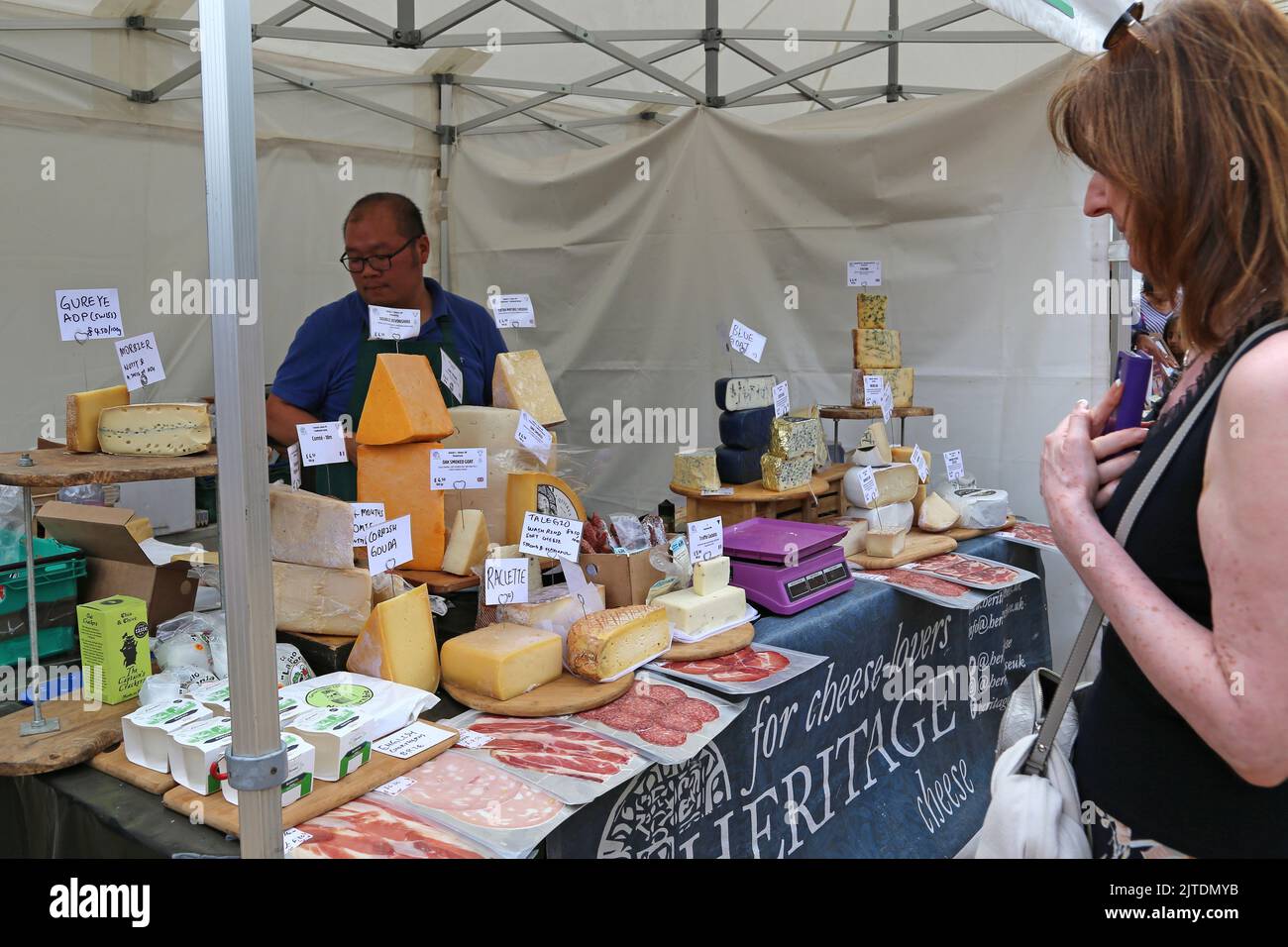 Heritage Cheese, Food Festival, Hampton Court Palace, East Molesey, Surrey, England, Großbritannien, Großbritannien, Großbritannien, Europa Stockfoto