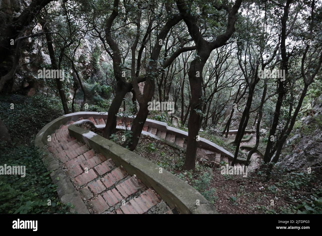 Capri - Scalinata del sentiero di Pizzolungo Stockfoto