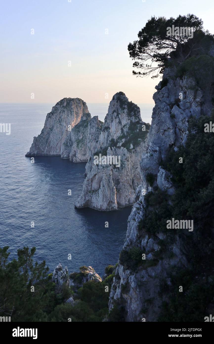 Capri - Scorcio dei faraglioni dal Belvedere di Pizzolungo Stockfoto
