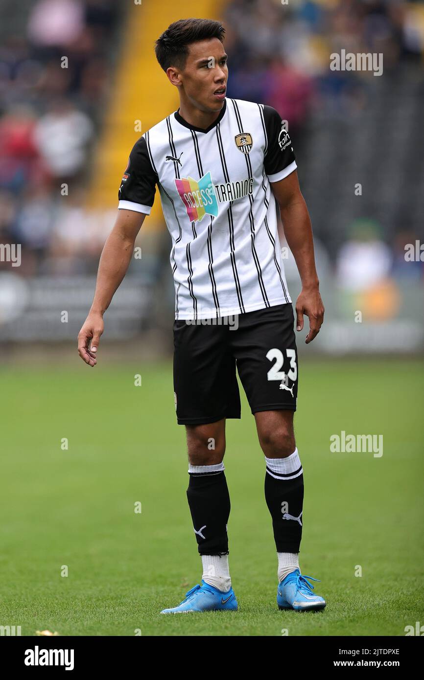 NOTTINGHAM, GROSSBRITANNIEN. AUGUST 29. Adam Chicksen von Notts County während des National League-Spiels zwischen Notts County und Solihull Moors im Meadow Lane Stad Stockfoto