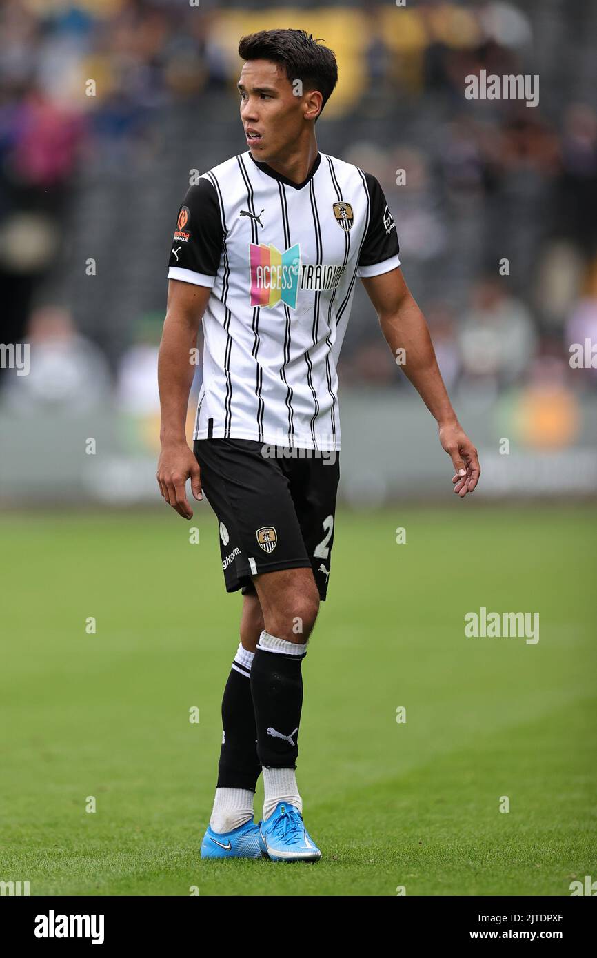 NOTTINGHAM, GROSSBRITANNIEN. AUGUST 29. Adam Chicksen von Notts County während des National League-Spiels zwischen Notts County und Solihull Moors im Meadow Lane Stad Stockfoto