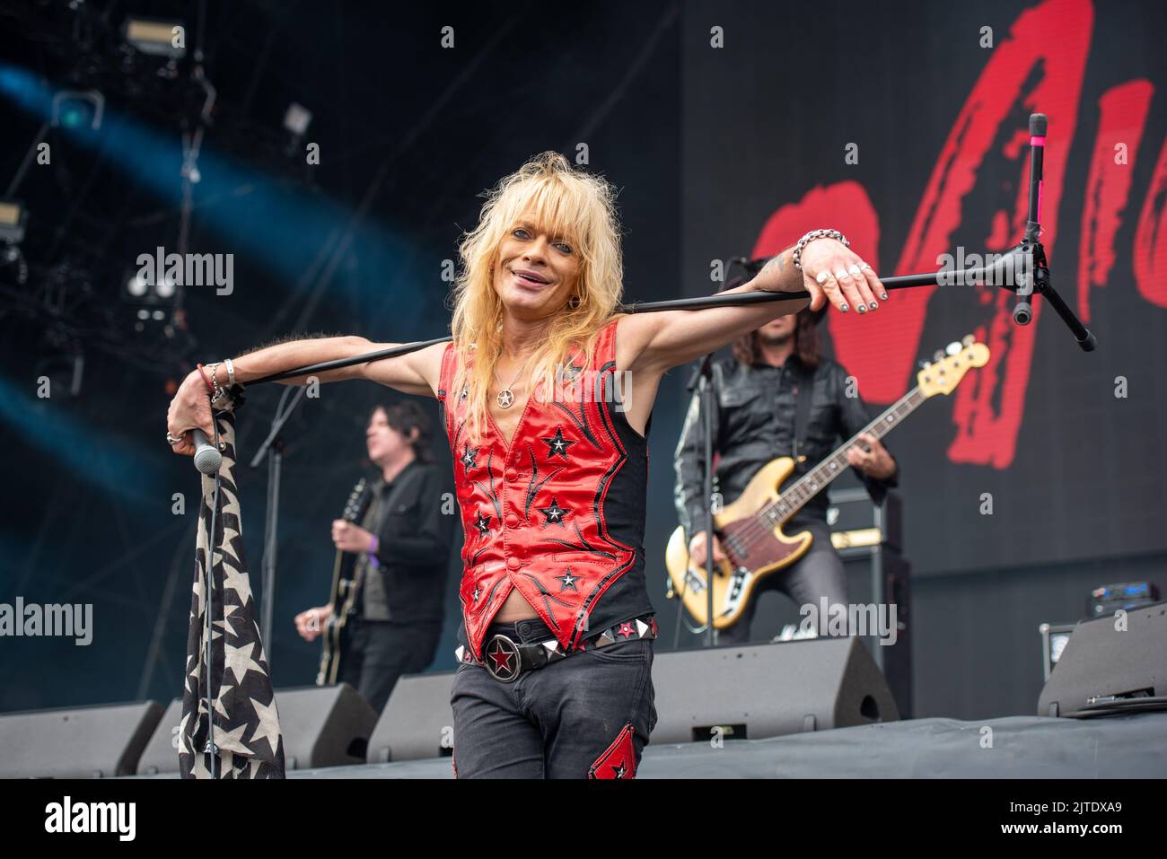 25. Juni 2022: Michael Monroe tritt beim Hellfest Open Air Festival auf Stockfoto