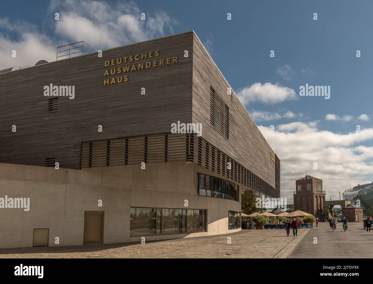 Außenansicht des Deutschen Auswanderungszentrums Museum, Bremerhaven, Deutschland Stockfoto