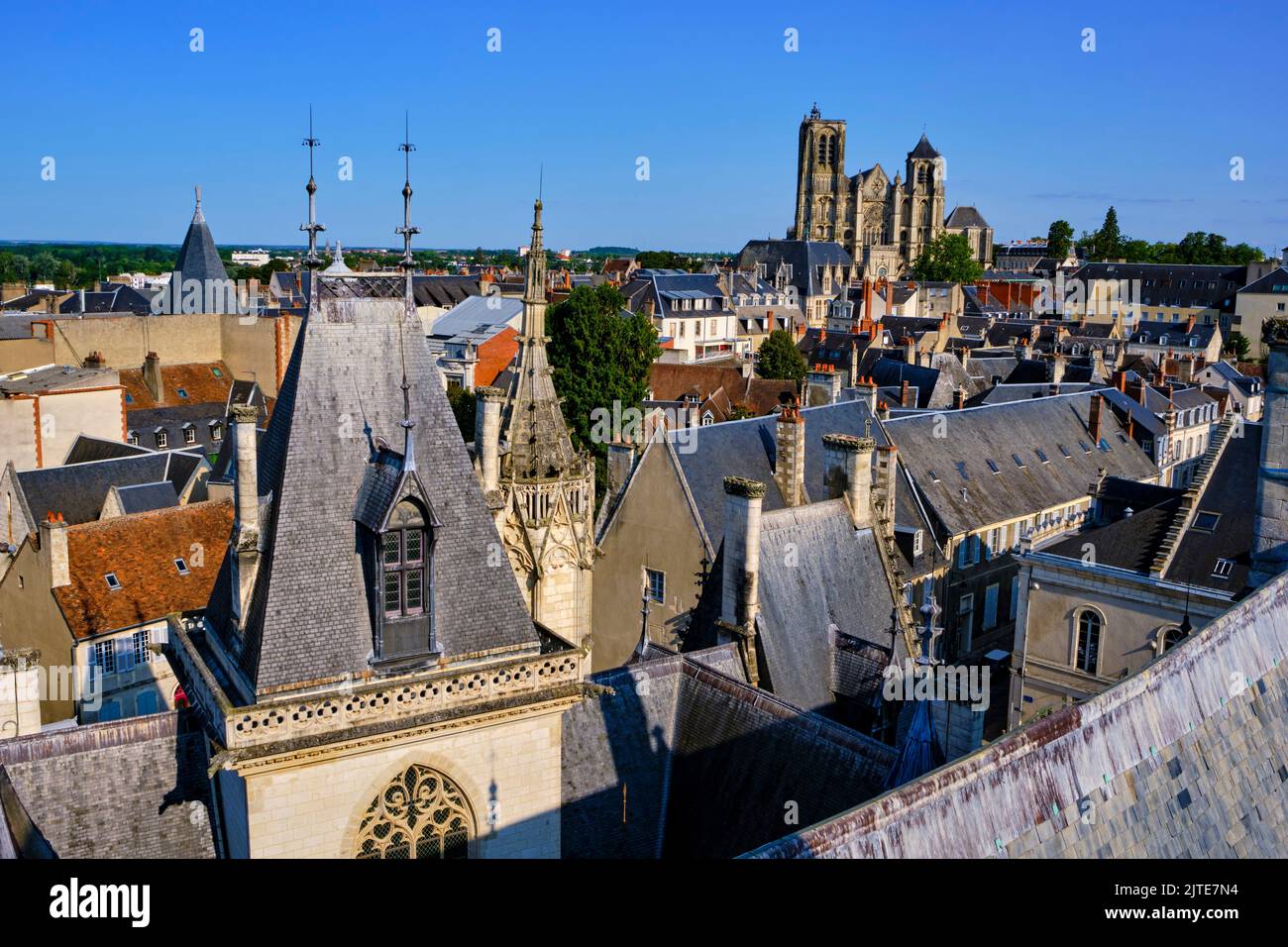 Cher (18), Frankreich, Bourges, Kathedrale St. Etienne, UNESCO-Welterbe Stockfoto