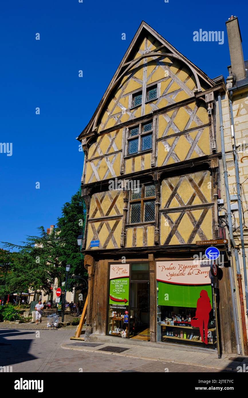 Frankreich, Cher (18), Bourges, Zentrum, halb Fachwerkhaus beherbergt, Ort Gordaine Quadratmeter Stockfoto