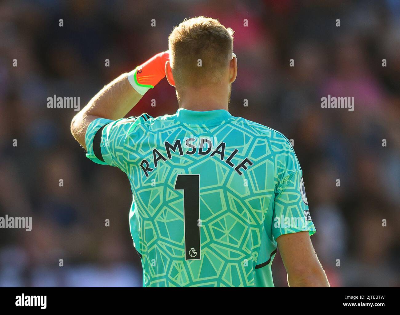 20 Aug 2022 - AFC Bournemouth gegen Arsenal - Premier League - Vitality Stadium Aaron Ramsdale von Arsenal während des Premier League-Spiels gegen Bournemouth. Picture : Mark Pain / Alamy Live News Stockfoto