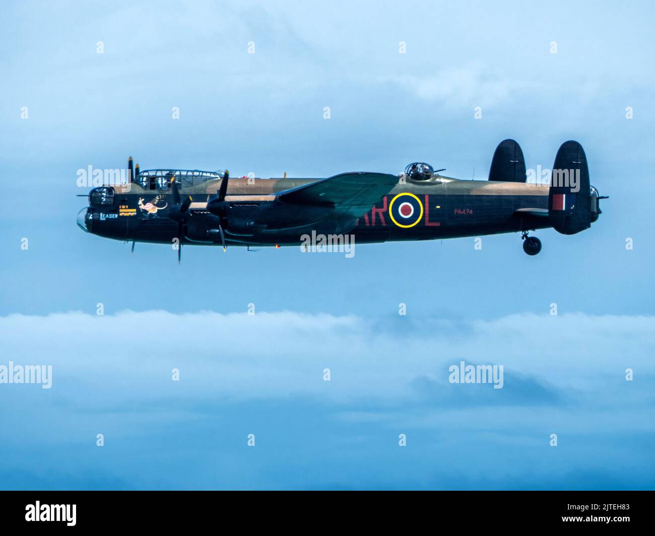 Avro Lancaster PA474 schwerer Bomber der Battle of Britain Memorial Flight auf der Eastbourne Airshow Stockfoto